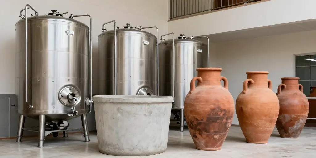 Cuve en inox pour vin : pourquoi le béton et l'amphore gagnent du terrain face à l'inox classique