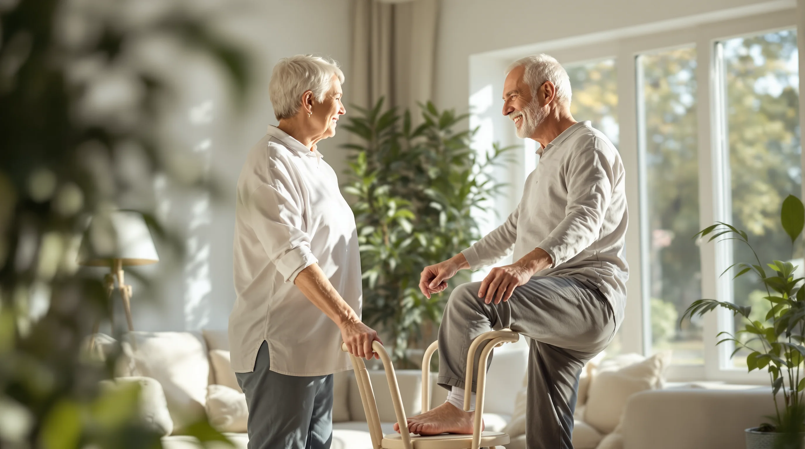 Gym douce senior : la méthode adaptée pour renforcer l’équilibre à la maison